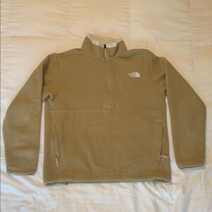 The North Face Tan Zip Up Sweater Fleece